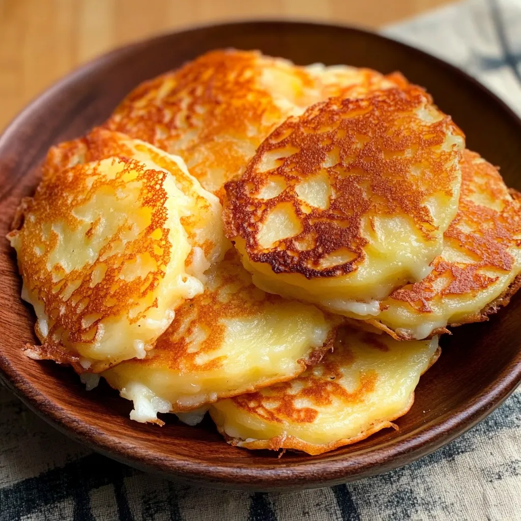 Crispy Cheese-Filled Potato Pancakes