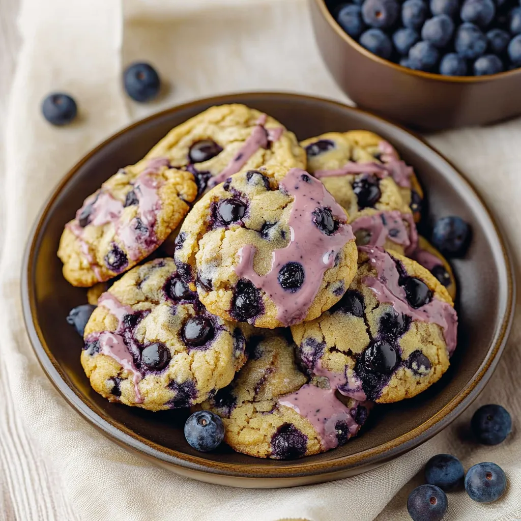 Purple Blueberry Chocolate Chip Cookies