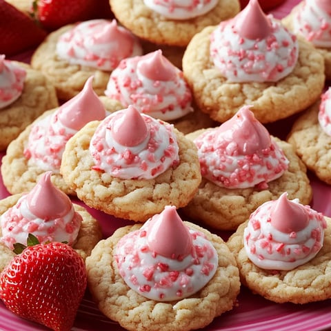 Pink Strawberry Cookies topped with Chocolate