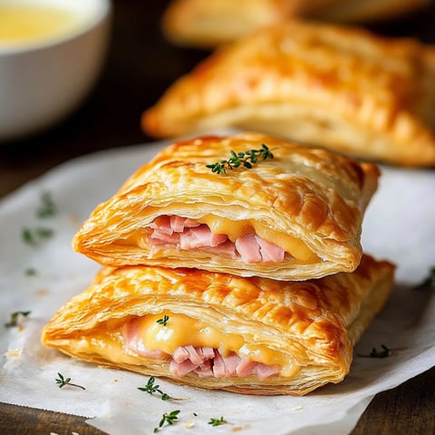 Golden Ham and Cheese Puff Pastry