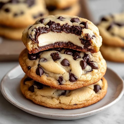 Chocolate Chip Cookies With Cheesecake Filling
