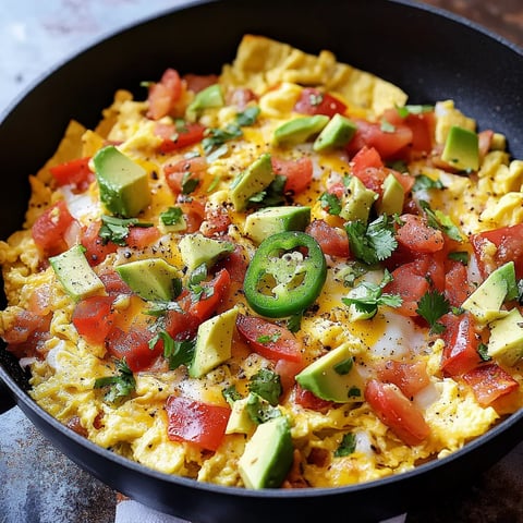 Mexican Migas with Crispy Tortillas and Eggs