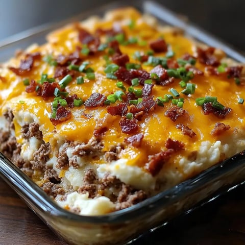 Loaded Cheesy Meatloaf Casserole