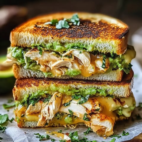 Melted Chicken and Avocado Toastie