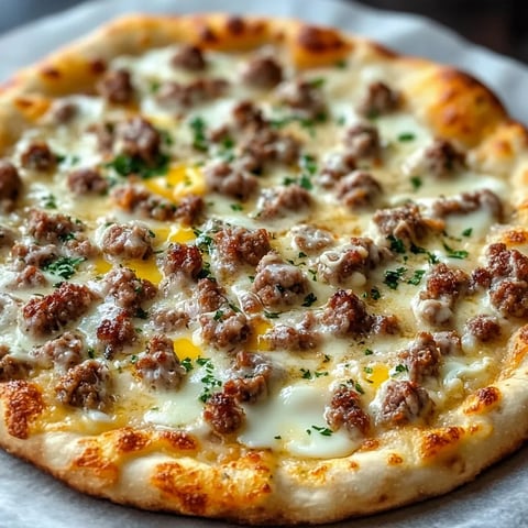 Savory Pizza with Sausage Gravy and Biscuits