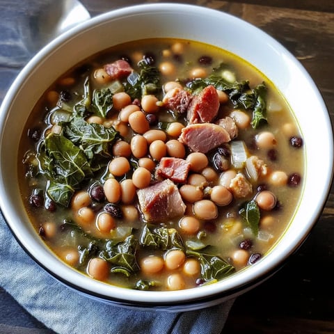 Slow Cooker Southern Black Eyed Peas and Collards