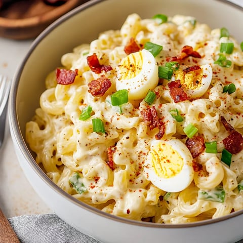 Creamy Egg Pasta Mix with Fresh Veggies