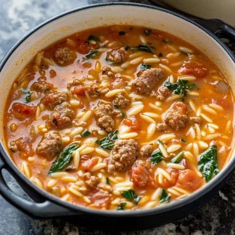 Creamy Sausage Orzo Soup