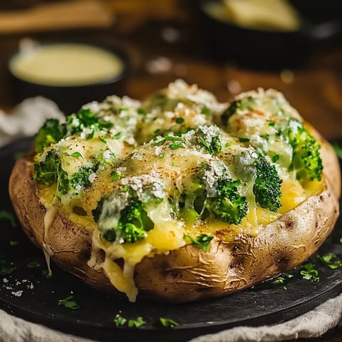 LOADED POTATOES WITH BROCCOLI AND CHEESE
