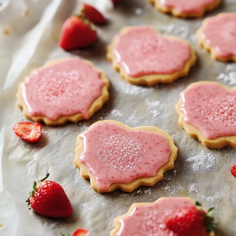 Freshly Glazed Strawberry Cookies
