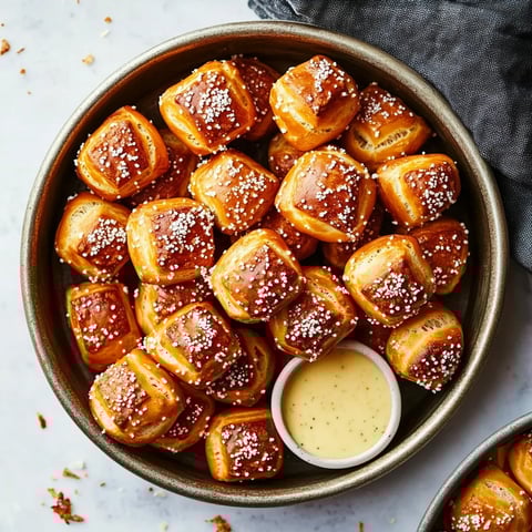 Golden Brown Pretzel Bites