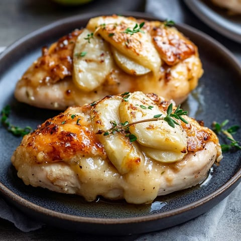 Chicken stuffed with apples and brie cheese