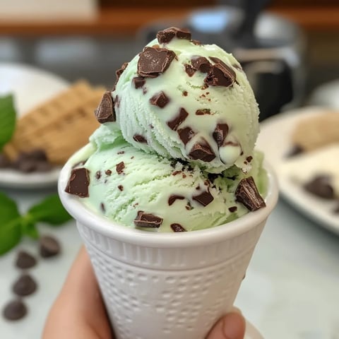 Homemade Mint Chip Ice Cream from Ninja Creami