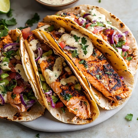 Crispy Salmon Tacos with Fresh Toppings