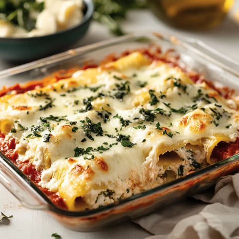 Cheese Filled Manicotti Dish