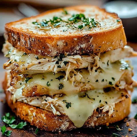 Chicken Sandwich with Garlic Bread