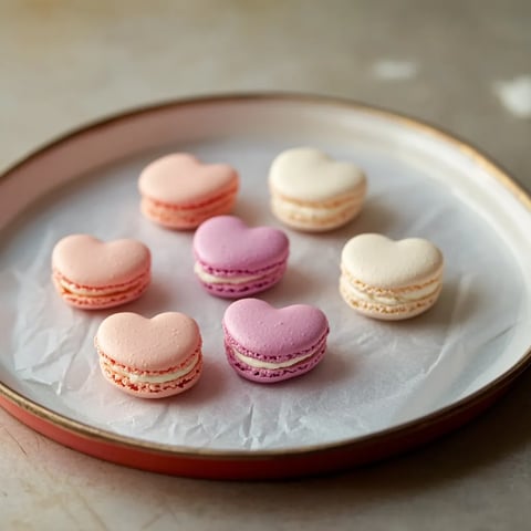 Vanilla Heart Macarons