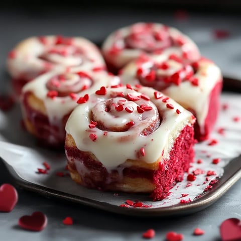 Valentine's Velvet Cinnamon Rolls