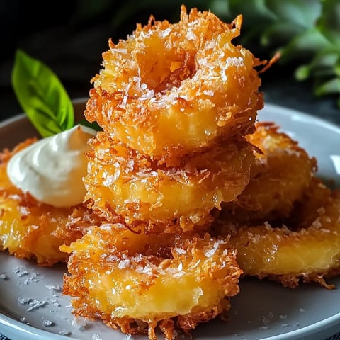 Golden Rum-Soaked Pineapple Rings