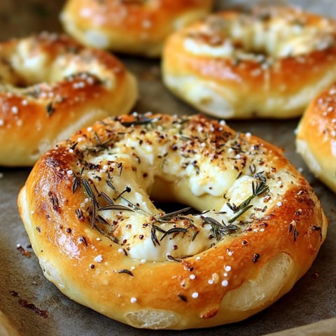 Soft Pretzels Stuffed with Mozzarella and Topped with Rosemary Parmesan