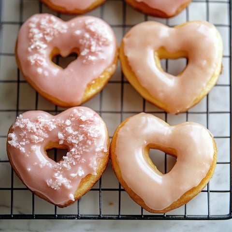 Heart Donuts with Pink Glaze