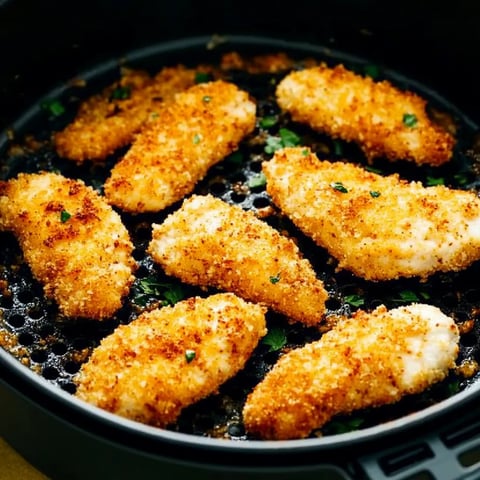Golden and Crispy Parmesan Chicken in Air Fryer