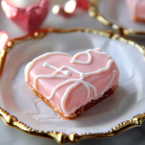 Heart-shaped snack cakes with pink topping