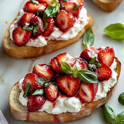 Fresh Strawberry Bruschetta