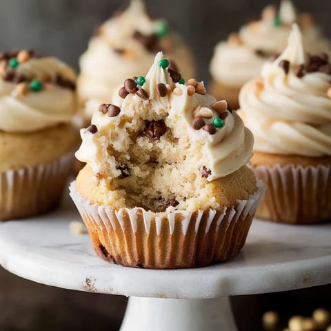 Colorful Cookie Dough Cupcakes