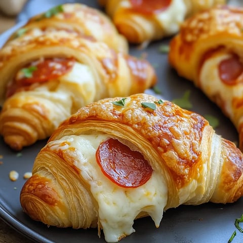 Cheesy Pepperoni Croissants