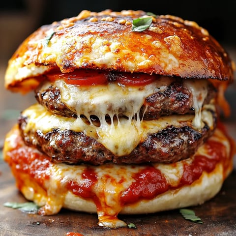 Pizza Burgers on a Plate