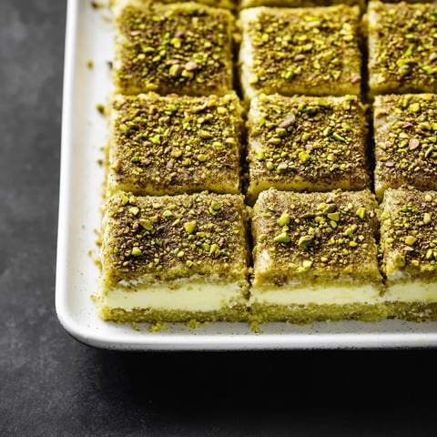 Creamy Slice with Pistachio Layers