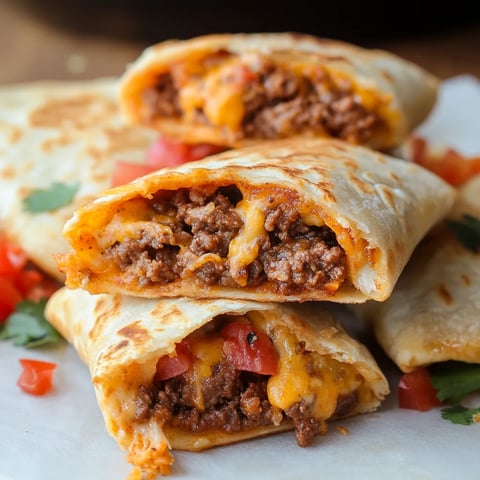 Golden Taco Pockets with Cheese and Beef
