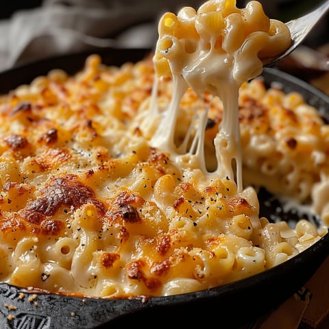 A close up of a delicious 5 Cheese Crack and Cheese dish.